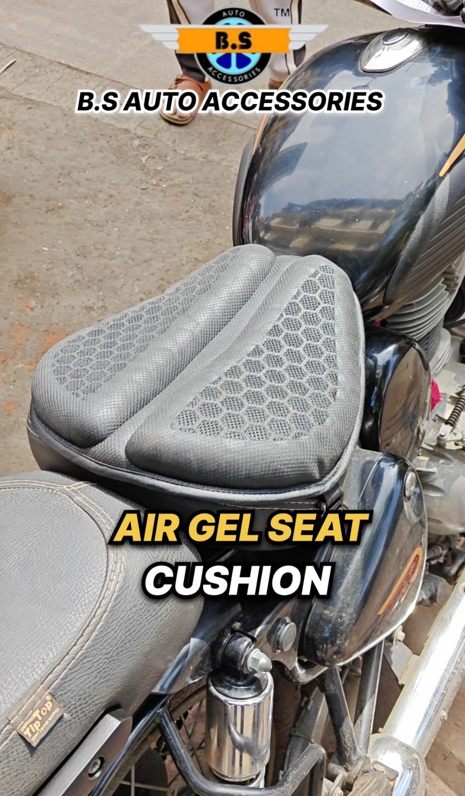 MOTORCYCLE AIR GEL SEAT / SHOCK ABSORBING CUSHION - Bs Auto Accessories