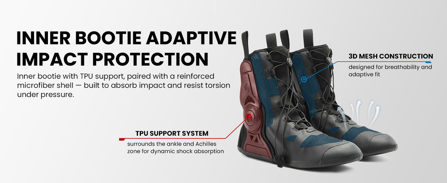 ILM Motorcycle Racing Boots Enhanced Ventilation Anti Slip Street Riding Sport Footwear CE Protective Gear Model BRC1 -Black White