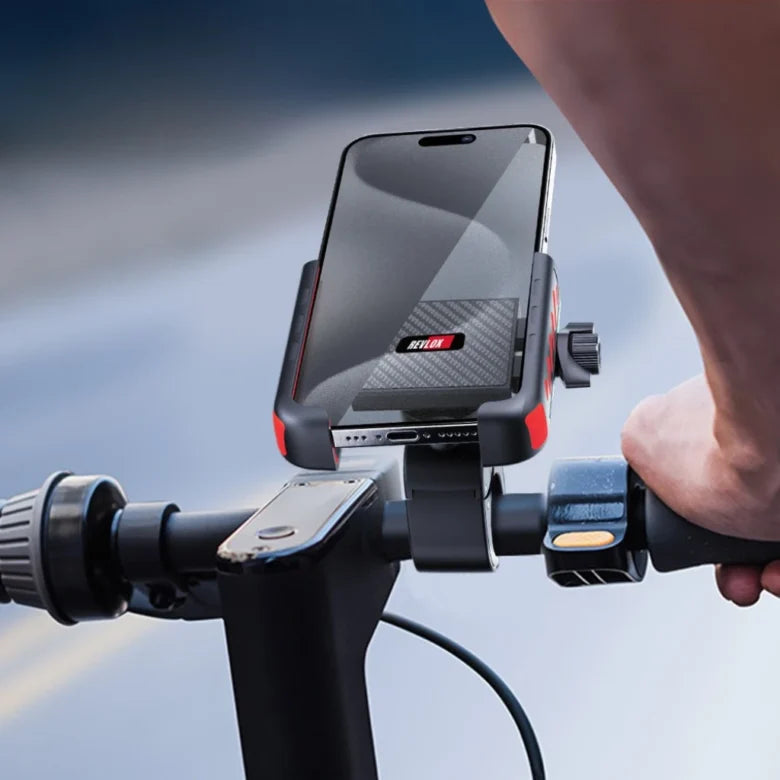 Revlox Clutch Mobile Holder for Bike & Cycle | 360° Secure Lock |