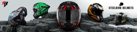 Steelbird SBA-20 08 ISI Certified Flip-Up Graphic Helmet for Men with