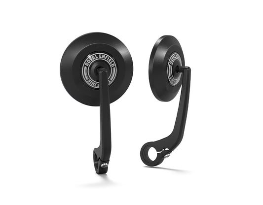 Black Round Bar End Mirrors | Royal Enfield