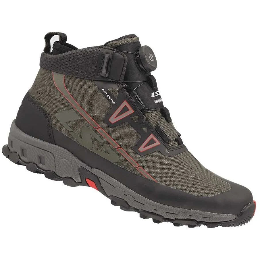 LS2 Trekker Man Waterproof Riding Boots BLACK GREEN