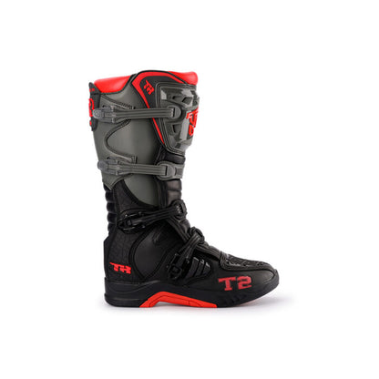 TR MTR T2 MOTOCROSS OFFROAD BOOTS  GREY RED – TR TIGER INDIA